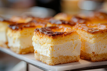 Homemade cakes with cottage cheese, tempting dessert options