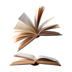 Fototapeta premium Blank open book on transparent background