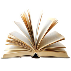 Blank open book on transparent background