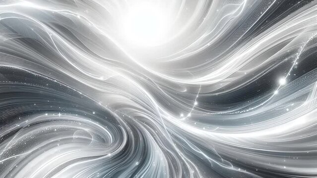 HD Abstract Black and White Lines - Seamless Loop Motion Graphics