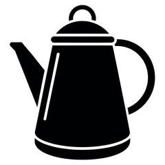 kettle icon vector illustration black color silhouette