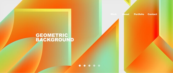 Minimal geometric web site page template design. Vector Illustration For Wallpaper, Banner, Background, Card, Book Illustration, landing page