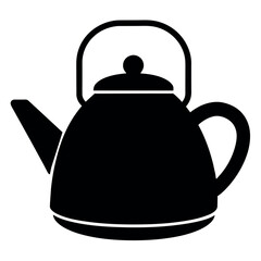 kettle icon vector illustration black color silhouette