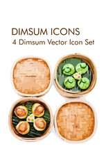 Dimsum logo vector icon set 