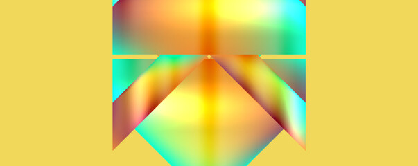 Fototapeta premium Neon color abstract geometric shapes background design. Vector Illustration For Wallpaper, Banner, Background, Card, Book Illustration, landing page
