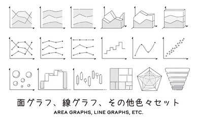 面グラフ、線グラフ、その他色々セット