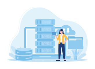 dashboard analytics. computer performance evaluation. chart on screen  statistics analysis concept flat illustration