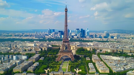 The Eiffel Tower in Paris, France, is an architectural marvel and cultural icon, offering breathtaking views of the city from its lofty heights