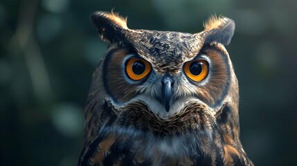 Obraz premium a cinematic and Dramatic portrait image for owl