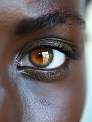 Vibrant Kenyan Cultural Heritage in a Captivating Closeup Eye Detail