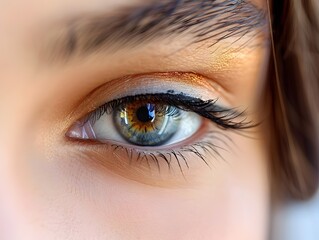 Obraz premium Intense Focus A Closeup Study of the Distinctive French Eye