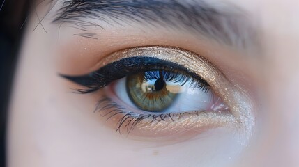 Obraz premium Vibrant CloseUp of a Mexican Eye Revealing Rich Cultural Heritage