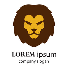 Elegant and dignified lion head logo design