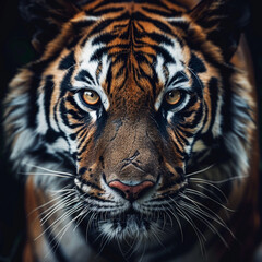Head of Tiger Closeup