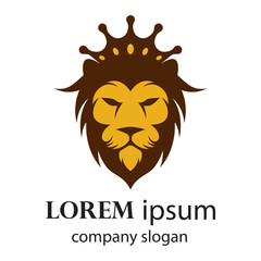 Elegant and dignified lion head logo design