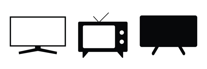 Tv icon vector for web and mobile app. television sign and symbol on white background.