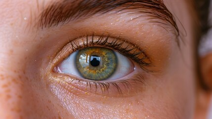 Obraz premium Intense Gaze of a European Individual A Study in Focus and Detail