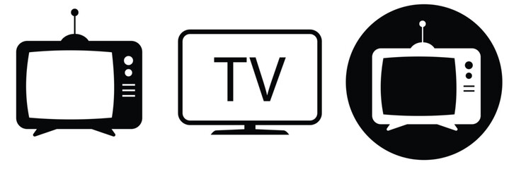 Tv icon vector for web and mobile app. television sign and symbol on white background.