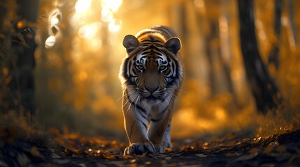 a cinematic and Dramatic portrait image for tiger