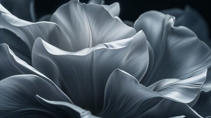 Charcoal Petal Dance: Wallpaper exhibits tulip petals dancing gracefully on charcoal, with a mesmerizing effect.