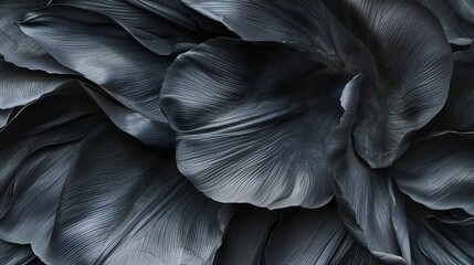 Charcoal Petal Dance: Wallpaper exhibits tulip petals dancing gracefully on charcoal, with a mesmerizing effect.