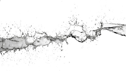 水の飛沫、背景透過
