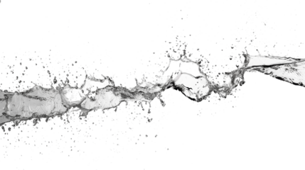 水の飛沫、背景透過
