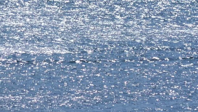 Closeup of shimmering sea at Ise-Shima in Mie prefecture, Japan. 4K