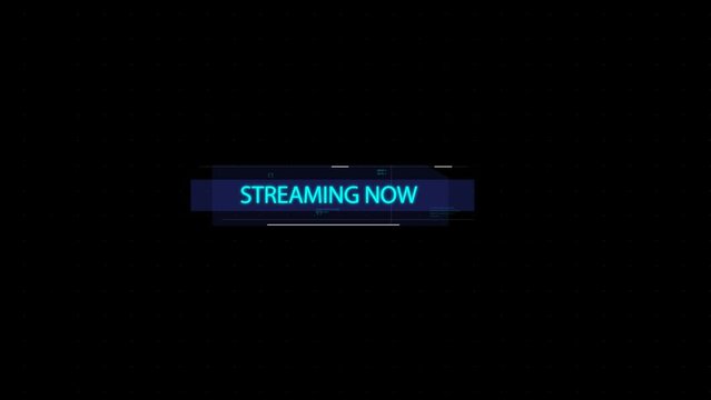 Streaming Now Lower third animation of media person or tv news title, news studio animation of call out box