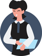 People portraits of businessmen and businesswomen, men and women face avatars isolated , flat vector illustration