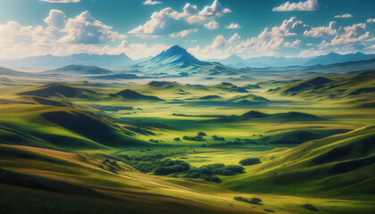 広大な大地. AI generated.