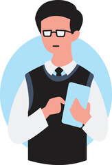 People portraits of businessmen and businesswomen, men and women face avatars isolated , flat vector illustration