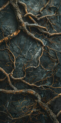 Texture Of Gloomy Tree Roots On A Dark Background For Wallpaper Created Using Artificial Intelligence