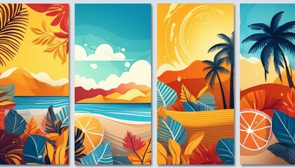 Obraz premium tropical backgrounds; summer time; beach 