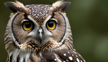 Fototapeta premium closeup of a great horned owl