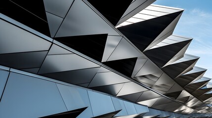 Striking Abstract Architectural Geometry with Dramatic Contrasts and Sleek Minimalist Design