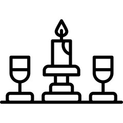 Fototapeta premium Christmas Dinner Icon