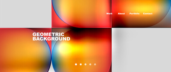 Geometric abstract glassmorphism with circles and squares. Vector Illustration For Wallpaper, Banner, Background, Card, Book Illustration, landing page