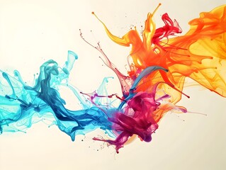 Obraz premium Dynamic Ink Splash Composition A Vibrant Art