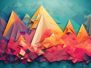 abstract background with trianglespaper, origami, design, vector, triangle, illustration,Ai generated 