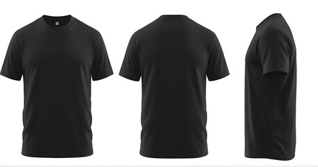 black t shirt isolated