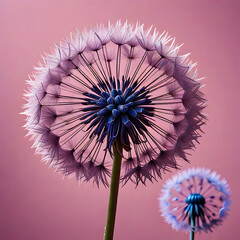 Purple onion flowers isolated on pink background.
