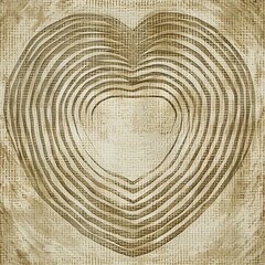 A textile pattern heart line
