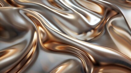 Luxurious texture of flowing liquid gold waves