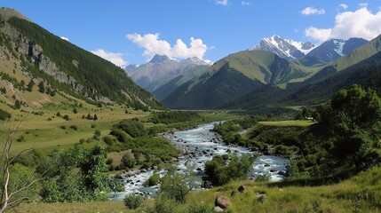 Altay's Vast Expanse: Breathtaking Scenery of Mountains and Valleys, A Pristine and Majestic Natural Landscape