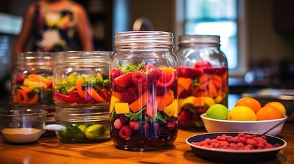 fruit in glass