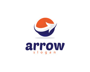 creative arrow shadow logo design
