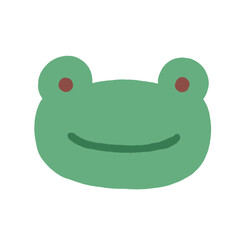Cute frog pencil color illustration