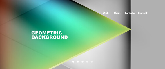 Fototapeta premium Gradient triangle geometric minimal wallpaper