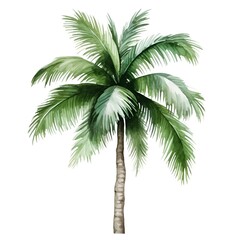 Obraz premium Vibrant Coconut Palm Tree in Tropical Paradise Landscape
